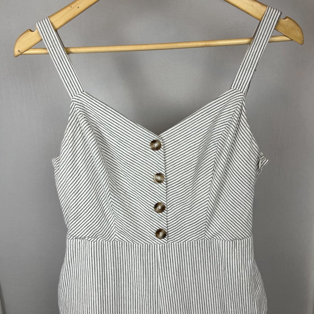 Lulu's Striped Button-Front Jumpsuit - Picture 6 of 16